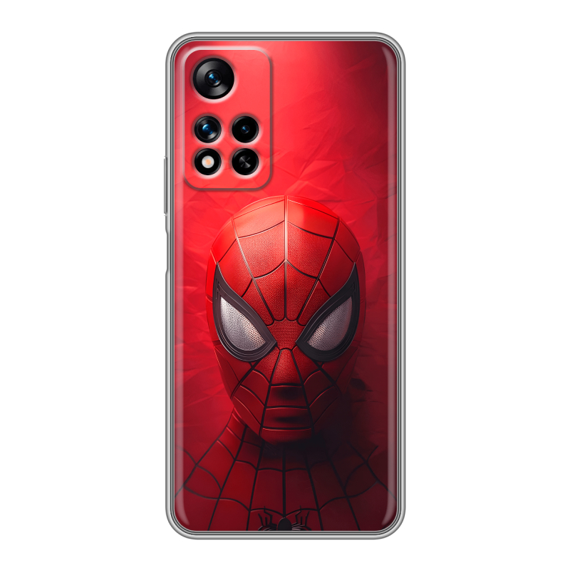 Силиконовый чехол на Xiaomi Redmi Note 11 Pro Plus 5G с принтом Spiderman Человек паук Силиконовый чехол на Xiaomi Redmi Note 11 Pro Plus 5G с принтом Spiderman Человек паук