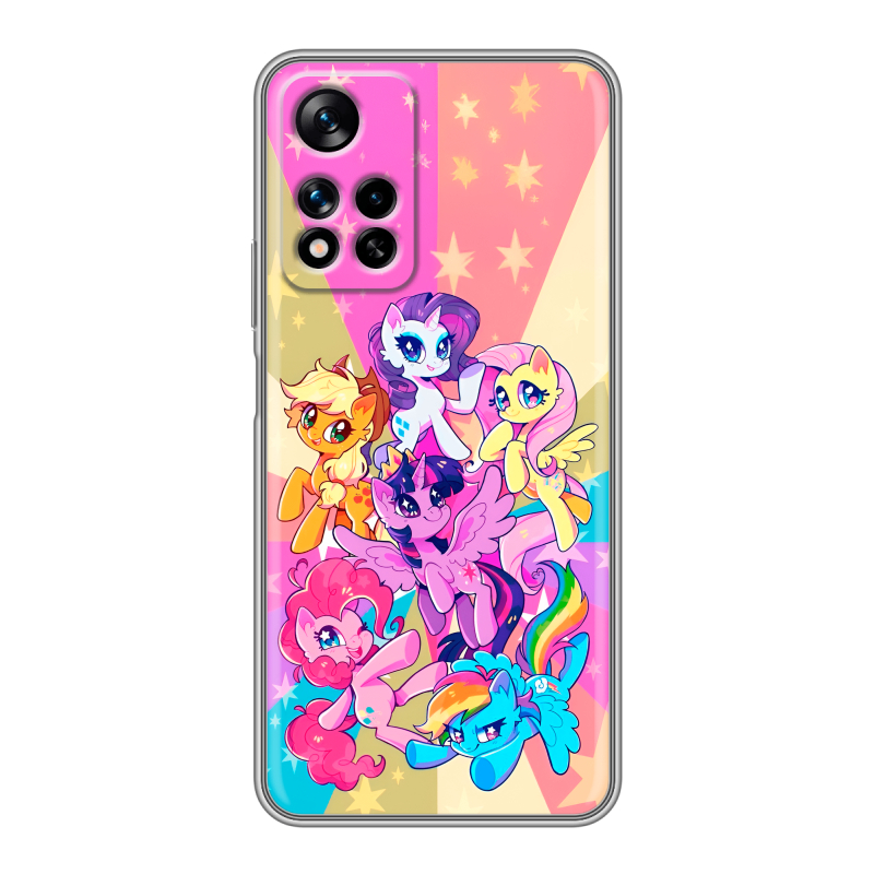 Силиконовый чехол на Xiaomi Redmi Note 11 Pro Plus 5G с принтом My little pony Дружба чудо Силиконовый чехол на Xiaomi Redmi Note 11 Pro Plus 5G с принтом My little pony Дружба чудо