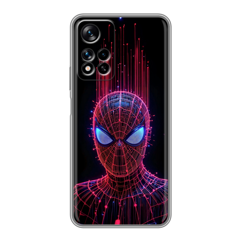Силиконовый чехол на Xiaomi Redmi Note 11 Pro Plus 5G с принтом Spiderman Человек паук Силиконовый чехол на Xiaomi Redmi Note 11 Pro Plus 5G с принтом Spiderman Человек паук
