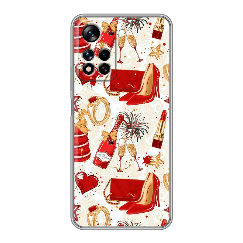 Силиконовый чехол на Xiaomi Redmi Note 11 Pro Plus 5G с принтом Новый год Силиконовый чехол на Xiaomi Redmi Note 11 Pro Plus 5G с принтом Новый год