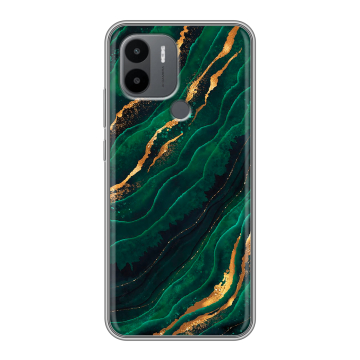 Силиконовый чехол на Xiaomi Poco C50 с принтом Мрамор зеленое золото Силиконовый чехол на Xiaomi Poco C50 с принтом Мрамор зеленое золото