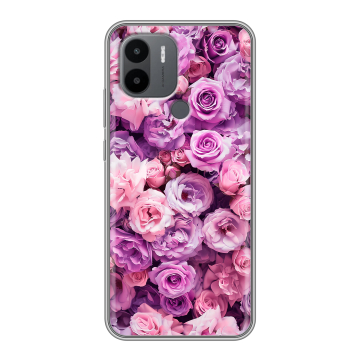 Силиконовый чехол на Xiaomi Poco C50 с принтом лавандовые розы