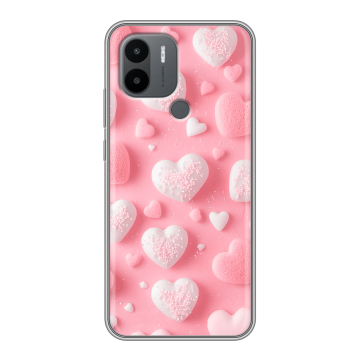 Силиконовый чехол на Xiaomi Poco C50 с принтом Сердечки Силиконовый чехол на Xiaomi Poco C50 с принтом Сердечки