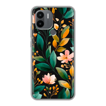 Силиконовый чехол на Xiaomi Poco C50 с принтом Цветы паттерн