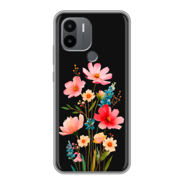 Силиконовый чехол на Xiaomi Poco C50 с принтом Цветы