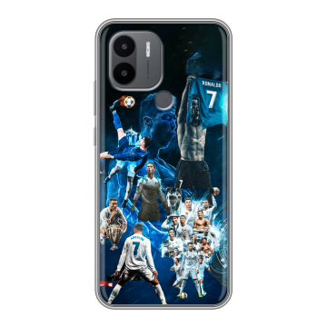 Силиконовый чехол на Xiaomi Poco C50 с принтом Реал Роналдо