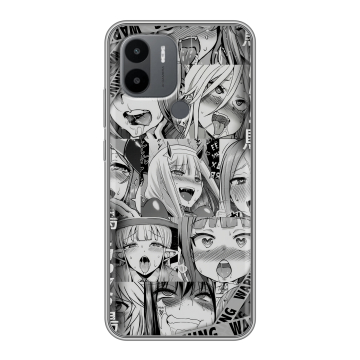 Силиконовый чехол на Xiaomi Poco C50 с принтом Ahegao Ахегао Аниме