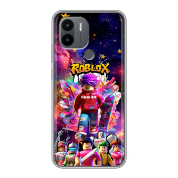 Силиконовый чехол на Xiaomi Poco C50 с принтом Roblox Роблокс
