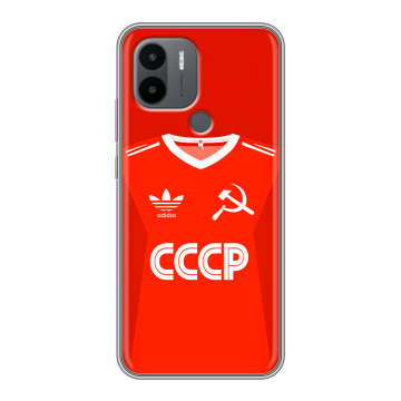 Силиконовый чехол на Xiaomi Poco C50 с принтом Флаг Герб СССР Силиконовый чехол на Xiaomi Poco C50 с принтом Флаг Герб СССР