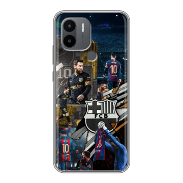 Силиконовый чехол на Xiaomi Poco C50 с принтом Messi Barcelona Силиконовый чехол на Xiaomi Poco C50 с принтом Messi Barcelona