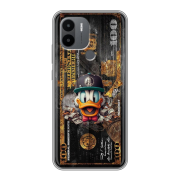 Силиконовый чехол на Xiaomi Poco C50 с принтом Дональд Дак Доллар Силиконовый чехол на Xiaomi Poco C50 с принтом Дональд Дак Доллар