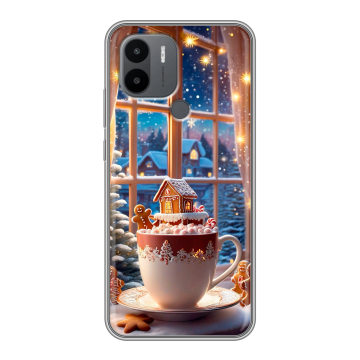 Силиконовый чехол на Xiaomi Poco C50 с принтом Новый год Силиконовый чехол на Xiaomi Poco C50 с принтом Новый год