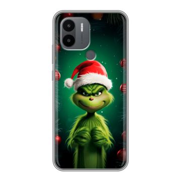 Силиконовый чехол на Xiaomi Poco C50 с принтом Гринч Новый год Рождество Силиконовый чехол на Xiaomi Poco C50 с принтом Гринч Новый год Рождество