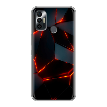 Силиконовый чехол на Tecno Spark 7 с принтом Яркие абстракции