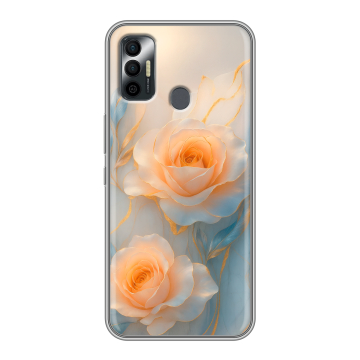 Силиконовый чехол на Tecno Spark 7 с принтом Женский