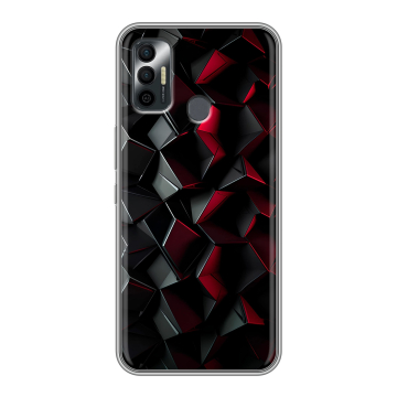Силиконовый чехол на Tecno Spark 7 с принтом Абстракция Силиконовый чехол на Tecno Spark 7 с принтом Абстракция