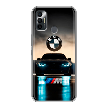 Силиконовый чехол на Tecno Spark 7 с принтом БМВ BMW Силиконовый чехол на Tecno Spark 7 с принтом БМВ BMW