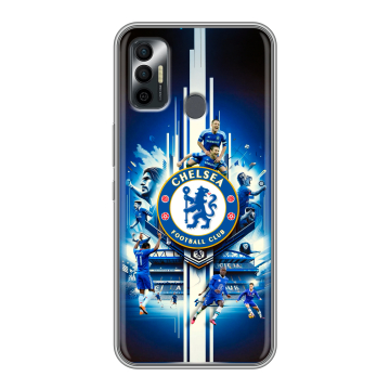 Силиконовый чехол на Tecno Spark 7 с принтом Chelsea Челси