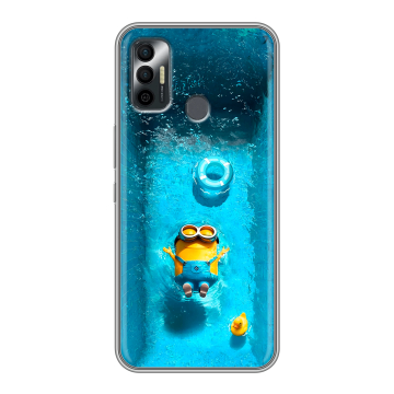 Силиконовый чехол на Tecno Spark 7 с принтом Миньоны Силиконовый чехол на Tecno Spark 7 с принтом Миньоны