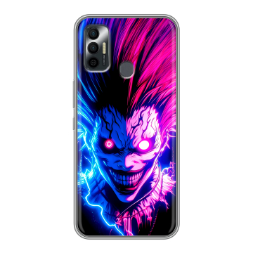 Силиконовый чехол на Tecno Spark 7 с принтом Death note Тетрадь смерти