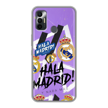 Силиконовый чехол на Tecno Spark 7 с принтом Real Madrid Реал Мадрид
