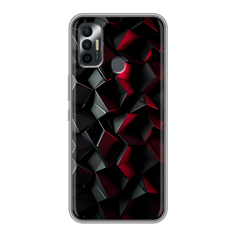 Силиконовый чехол на Tecno Spark 7 с принтом Абстракция Силиконовый чехол на Tecno Spark 7 с принтом Абстракция