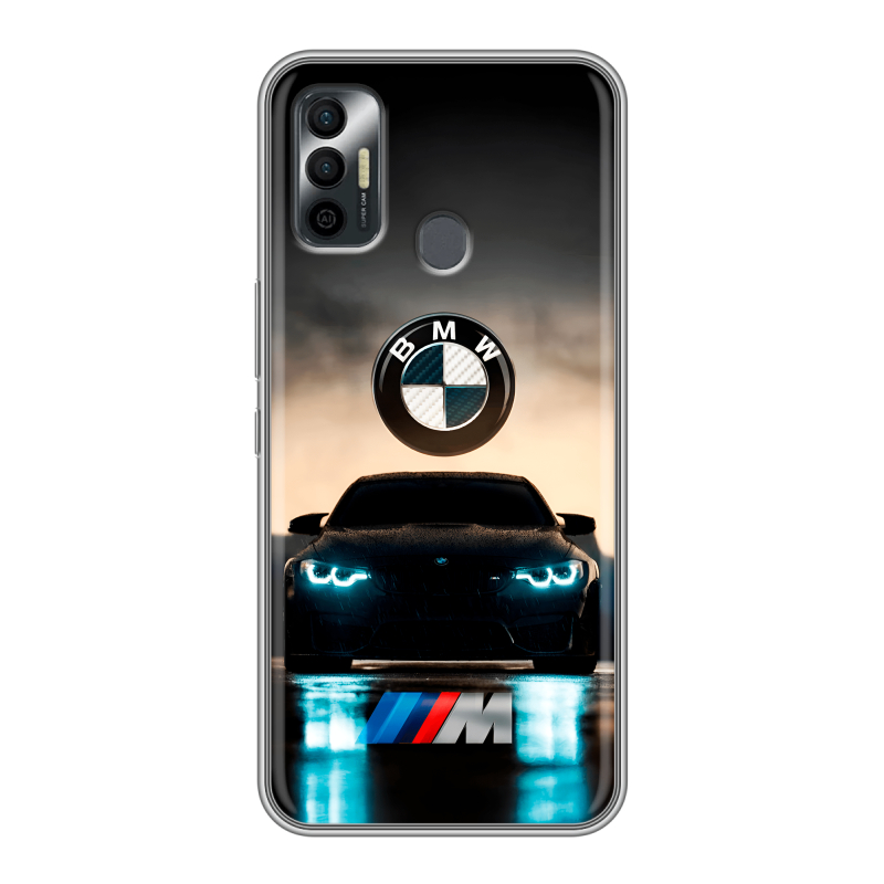 Силиконовый чехол на Tecno Spark 7 с принтом БМВ BMW Силиконовый чехол на Tecno Spark 7 с принтом БМВ BMW