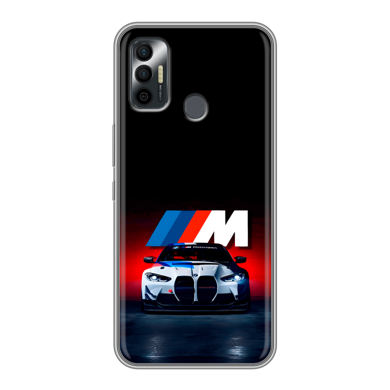 Силиконовый чехол на Tecno Spark 7 с принтом БМВ BMW Силиконовый чехол на Tecno Spark 7 с принтом БМВ BMW
