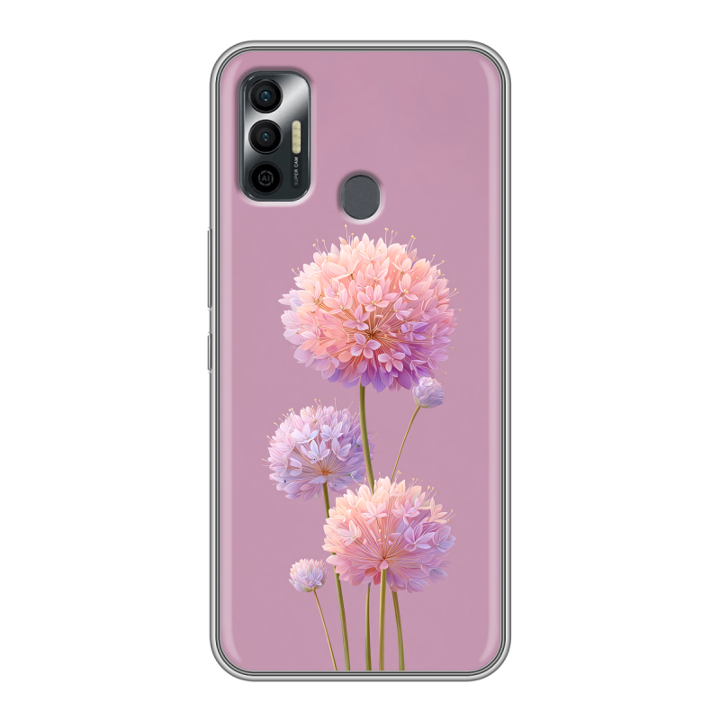 Силиконовый чехол на Tecno Spark 7 с принтом Цветы Силиконовый чехол на Tecno Spark 7 с принтом Цветы