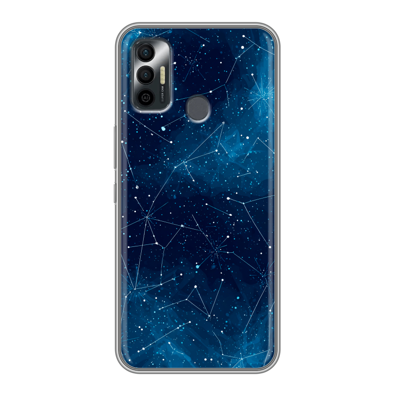 Силиконовый чехол на Tecno Spark 7 с принтом Космос звезды Силиконовый чехол на Tecno Spark 7 с принтом Космос звезды