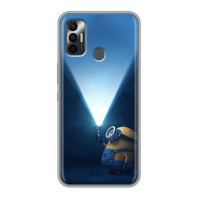 Силиконовый чехол на Tecno Spark 7 с принтом Миньоны Силиконовый чехол на Tecno Spark 7 с принтом Миньоны