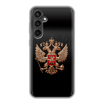Силиконовый чехол на Samsung Galaxy S23 FE с принтом Герб России
