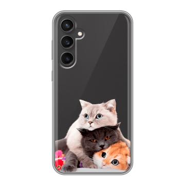 Силиконовый чехол на Samsung Galaxy S23 FE с принтом Кошки