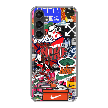 Силиконовый чехол на Samsung Galaxy S23 FE с принтом Найк Nike яркий Силиконовый чехол на Samsung Galaxy S23 FE с принтом Найк Nike яркий