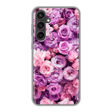 Силиконовый чехол на Samsung Galaxy S23 FE с принтом лавандовые розы Силиконовый чехол на Samsung Galaxy S23 FE с принтом лавандовые розы
