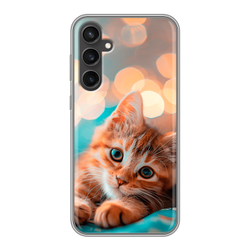 Силиконовый чехол на Samsung Galaxy S23 FE с принтом котик Силиконовый чехол на Samsung Galaxy S23 FE с принтом котик