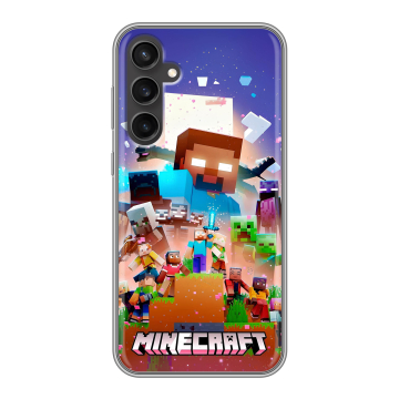 Силиконовый чехол на Samsung Galaxy S23 FE с принтом Майнкрафт Minecraft Силиконовый чехол на Samsung Galaxy S23 FE с принтом Майнкрафт Minecraft