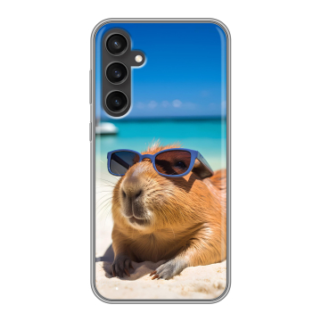 Силиконовый чехол на Samsung Galaxy S23 FE с принтом Капибара Силиконовый чехол на Samsung Galaxy S23 FE с принтом Капибара