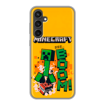 Силиконовый чехол на Samsung Galaxy S23 FE с принтом Майнкрафт Minecraft Силиконовый чехол на Samsung Galaxy S23 FE с принтом Майнкрафт Minecraft