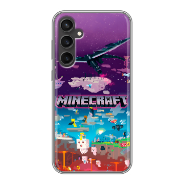 Силиконовый чехол на Samsung Galaxy S23 FE с принтом Майнкрафт Minecraft Силиконовый чехол на Samsung Galaxy S23 FE с принтом Майнкрафт Minecraft