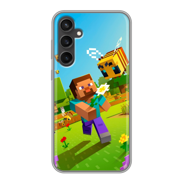 Силиконовый чехол на Samsung Galaxy S23 FE с принтом Майнкрафт Minecraft Силиконовый чехол на Samsung Galaxy S23 FE с принтом Майнкрафт Minecraft