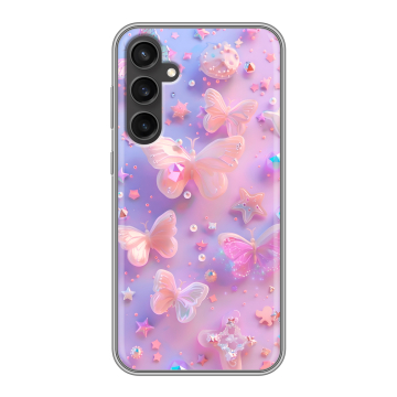 Силиконовый чехол на Samsung Galaxy S23 FE с принтом Бабочки Силиконовый чехол на Samsung Galaxy S23 FE с принтом Бабочки