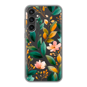 Силиконовый чехол на Samsung Galaxy S23 FE с принтом Цветы паттерн Силиконовый чехол на Samsung Galaxy S23 FE с принтом Цветы паттерн