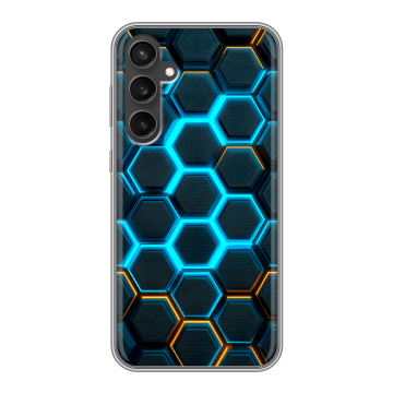Силиконовый чехол на Samsung Galaxy S23 FE с принтом Неоновые соты Силиконовый чехол на Samsung Galaxy S23 FE с принтом Неоновые соты