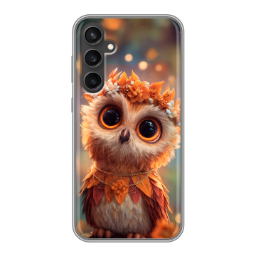Силиконовый чехол на Samsung Galaxy S23 FE с принтом Милая сова Силиконовый чехол на Samsung Galaxy S23 FE с принтом Милая сова