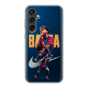 Силиконовый чехол на Samsung Galaxy S23 FE с принтом Барселона Barca Yamal Силиконовый чехол на Samsung Galaxy S23 FE с принтом Барселона Barca Yamal