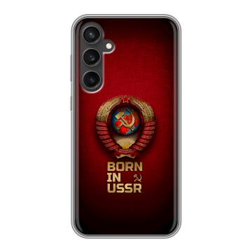 Силиконовый чехол на Samsung Galaxy S23 FE с принтом Флаг Герб СССР Силиконовый чехол на Samsung Galaxy S23 FE с принтом Флаг Герб СССР