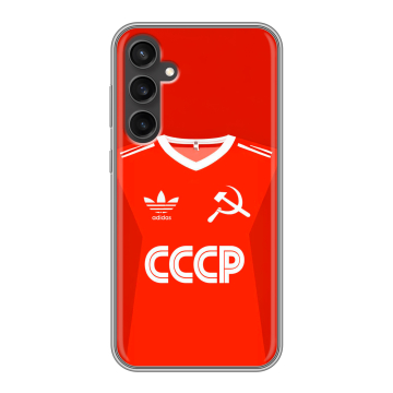 Силиконовый чехол на Samsung Galaxy S23 FE с принтом Флаг Герб СССР Силиконовый чехол на Samsung Galaxy S23 FE с принтом Флаг Герб СССР