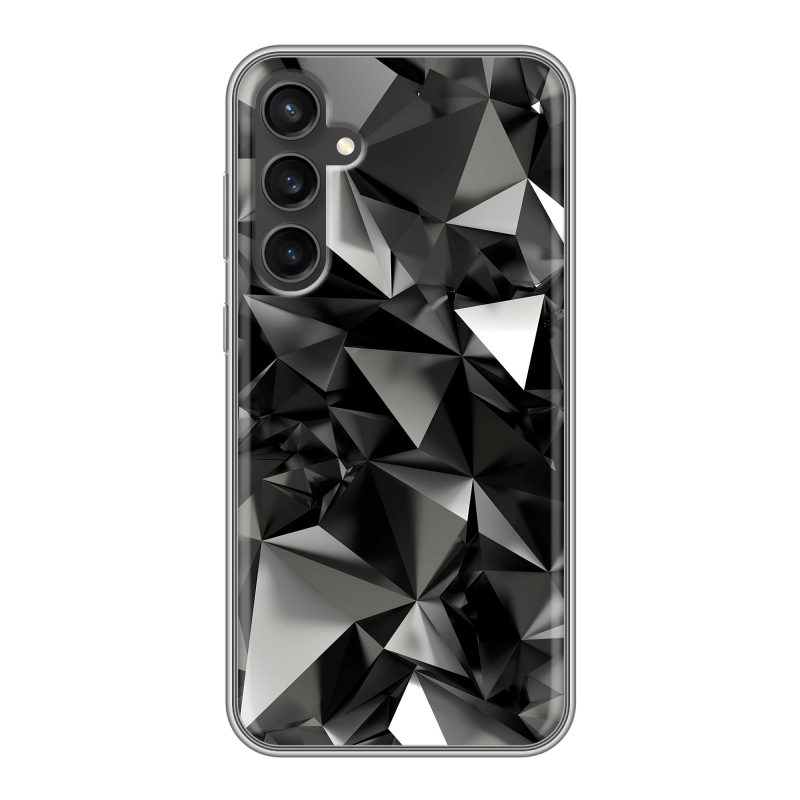 Силиконовый чехол на Samsung Galaxy S23 FE с принтом Черные кристаллы Силиконовый чехол на Samsung Galaxy S23 FE с принтом Черные кристаллы