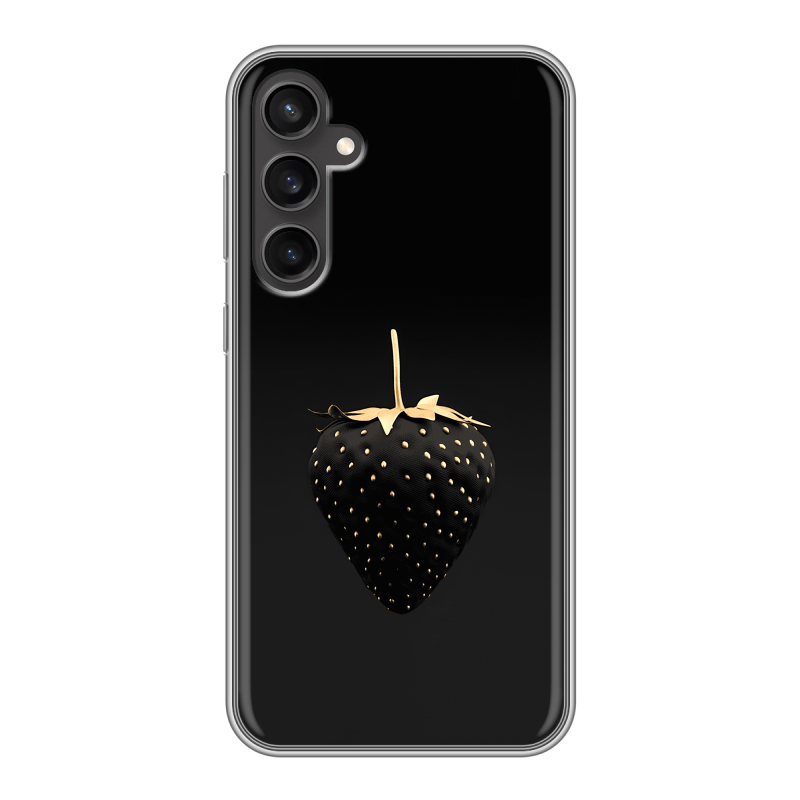Силиконовый чехол на Samsung Galaxy S23 FE с принтом Черная клубника Силиконовый чехол на Samsung Galaxy S23 FE с принтом Черная клубника